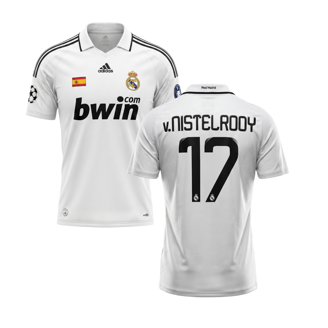 MAILLOT RÉTRO REAL MADRID 2008/09 PERSONNALISATION NISTELROOY
