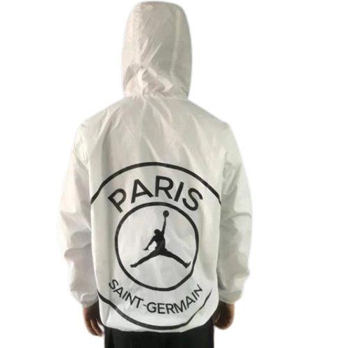 VESTE BLANCHE ZIPPÉE COUPE-VENT PSG X JORDAN 2021/22