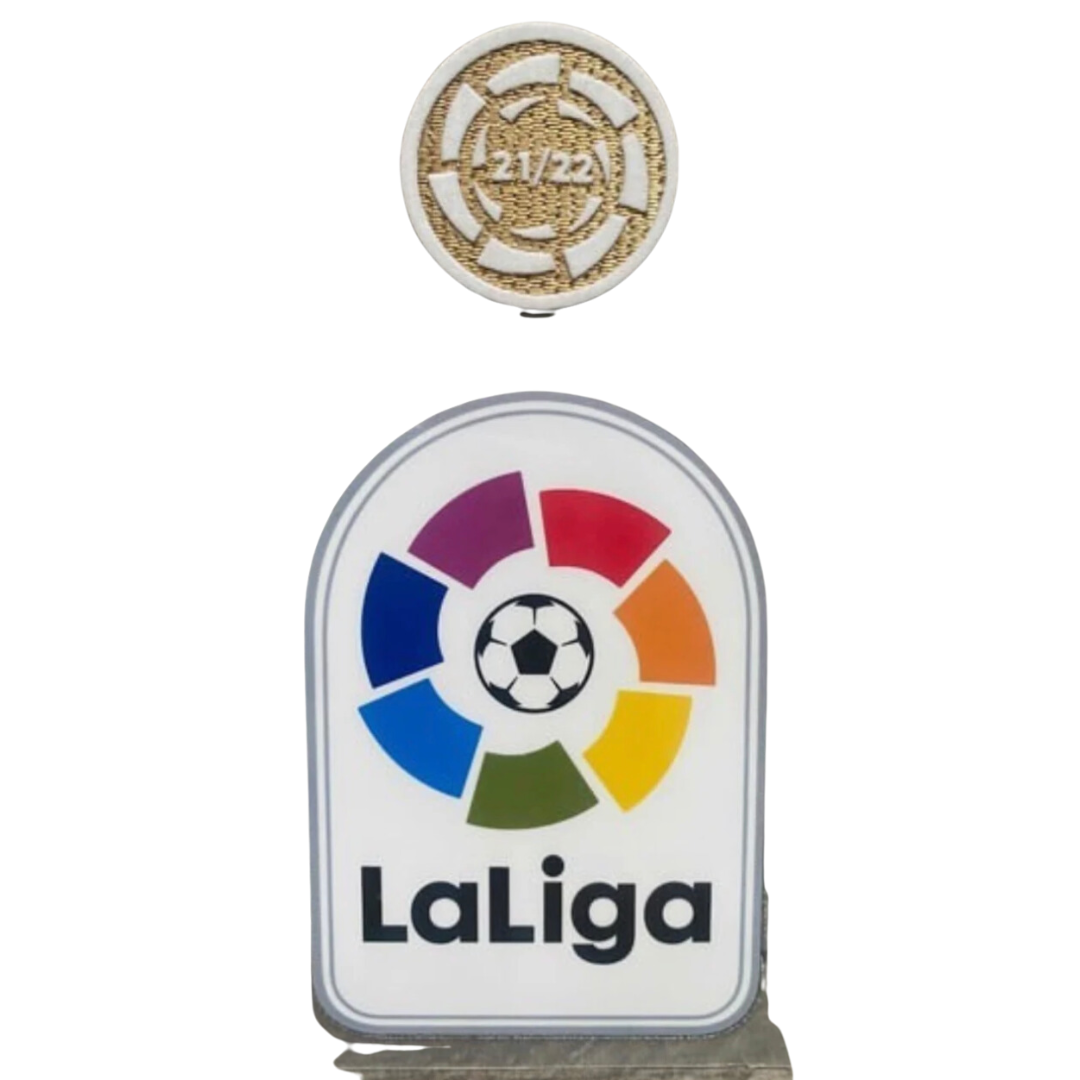 REAL MADRID LA LIGA 2021/22 CHAMPION PATCH SET BADGE, CHAMPION D'ESPAGNE LA LIGA