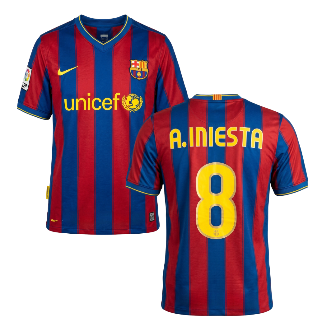 MAILLOT RÉTRO BARCELONA 2009/10 PERSONNALISATION INIESTA