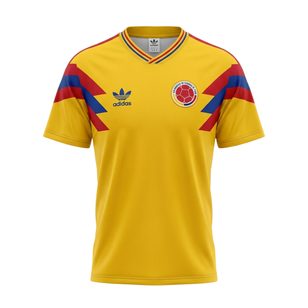 MAILLOT DOMICILE COLOMBIE 1990 RÉTRO