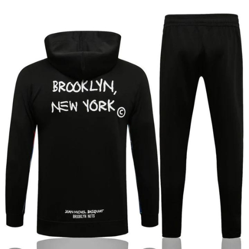 KIT NBA SWEAT + SURVÊTEMENT NOIR BROOKLYN NETS 2021/22