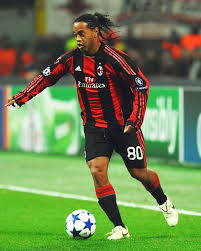 MAILLOT RÉTRO AC MILAN DOMICILE MANCHES LONGUES 2008-2009 + RONALDINHO 80