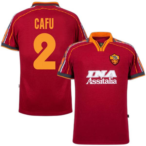 MAILLOT RÉTRO AS ROMA 1998-1999 + CAFU 2