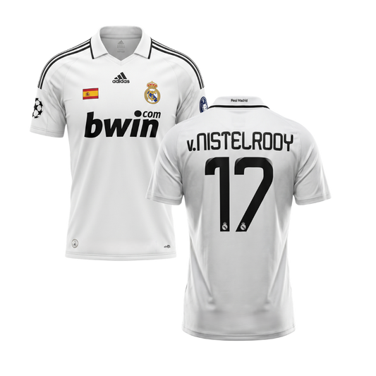 MAILLOT RÉTRO REAL MADRID 2008/09 PERSONNALISATION NISTELROOY