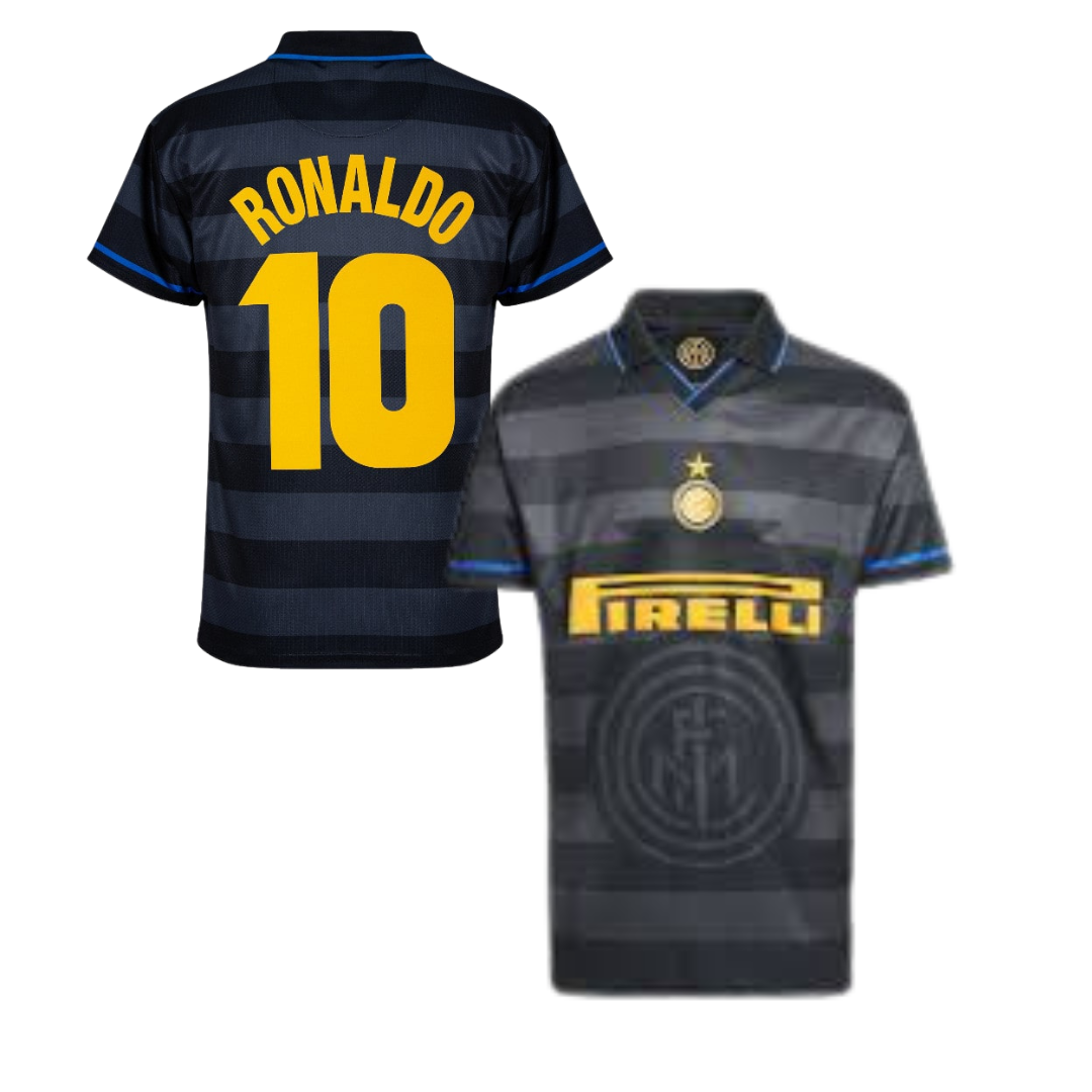 MAILLOT INTER RÉTRO EXTÉRIEUR 1997/1998 + RONALDO 10