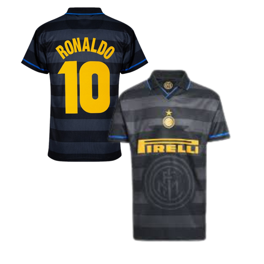 MAILLOT INTER RÉTRO EXTÉRIEUR 1997/1998 + RONALDO 10