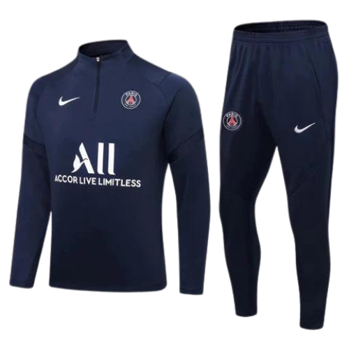 KIT VESTE BLEUE ZIPPÉE + SURVÊTEMENT PSG 2021/22