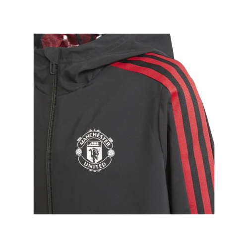 VESTE À CAPUCHE ZIPPÉE NOIR-ROUGE MANCHESTER UNITED 2021/22
