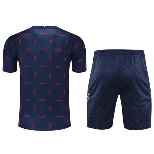 KIT MAILLOT + SHORT À DAMIER PSG X JORDAN 2021/22