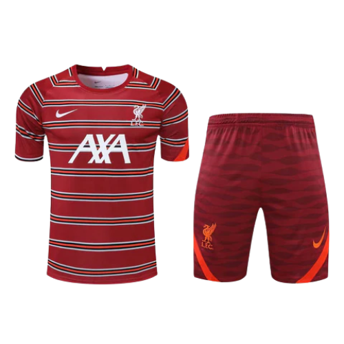 KIT MAILLOT D'ENTRAÎNEMENT ROUGE + SHORT LIVERPOOL 2021/22