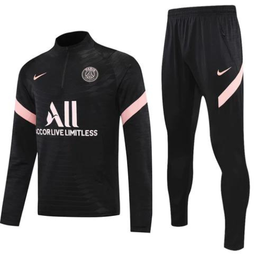 KIT SWEAT + SURVÊTEMENT NOIR ROSE PSG 2021/22