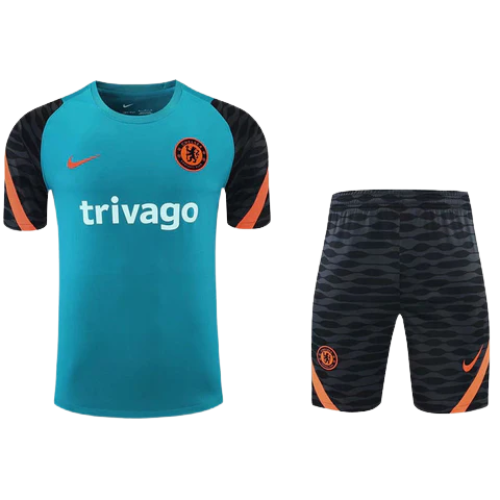 KIT MAILLOT D'ENTRAÎNEMENT BLEU + SHORT CHELSEA 2021/22