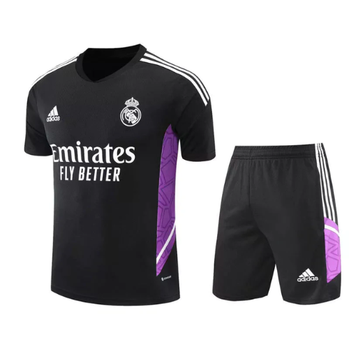 KIT MAILLOT NOIR ENTRAÎNEMENT + SHORT REAL MADRID 2022/23