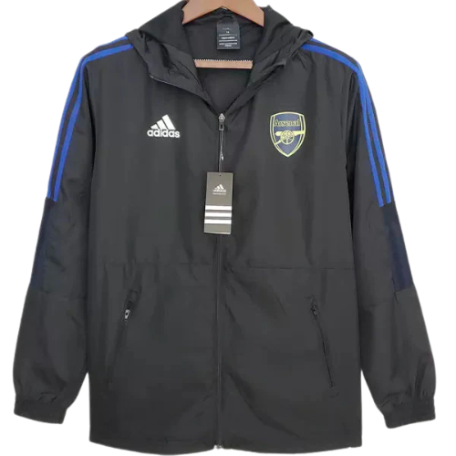 VESTE COUPE-VENT ARSENAL NOIRE ET BLEUE 2022/23