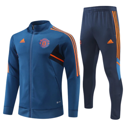 KIT VESTE BLEU ORANGE + SURVÊTEMENT MANCHESTER UNITED 2022/23