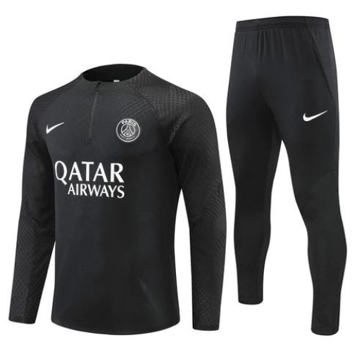 KIT VESTE TOTAL BLACK + SURVÊTEMENT PSG 2022/23