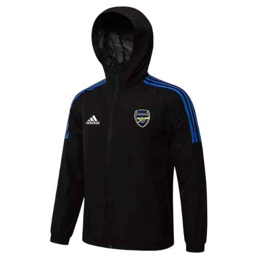 VESTE COUPE-VENT ARSENAL NOIRE ET BLEUE 2022/23