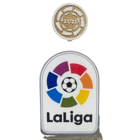REAL MADRID LA LIGA 2021/22 CHAMPION PATCH SET BADGE, CHAMPION D'ESPAGNE LA LIGA