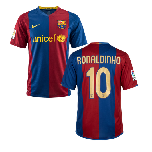 MAILLOT RÉTRO BARCELONA 2006/07 PERSONNALISATION RONALDINHO