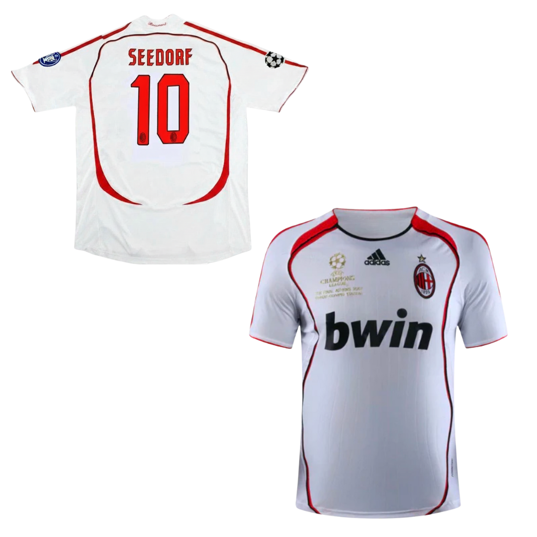 MAILLOT RÉTRO AC MILAN EXTÉRIEUR FINALE CHAMPIONS LEAGUE 2006-2007 + SEEDORF 10