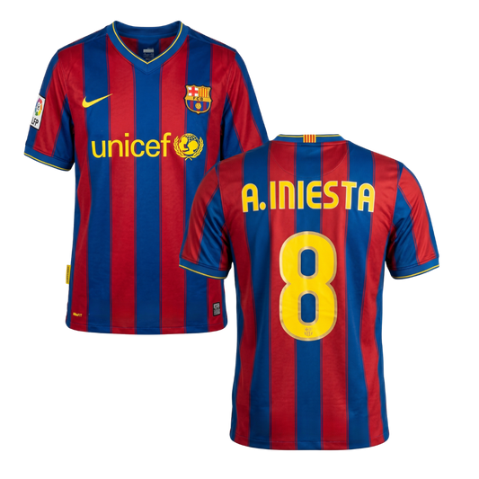MAILLOT RÉTRO BARCELONA 2009/10 PERSONNALISATION INIESTA