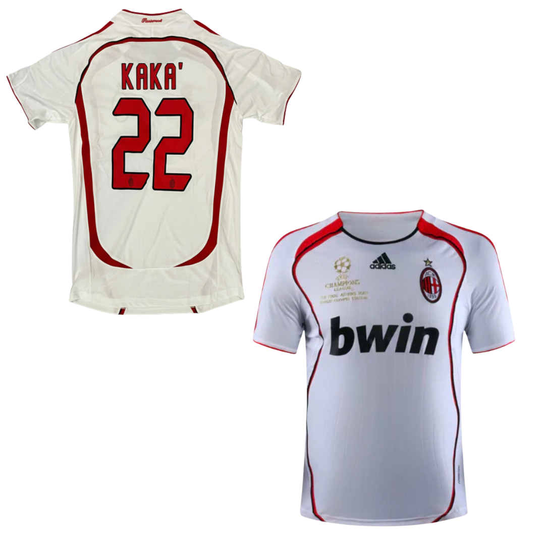 MAILLOT RÉTRO AC MILAN EXTÉRIEUR FINALE CHAMPIONS LEAGUE 2006-2007 + KAKA 22