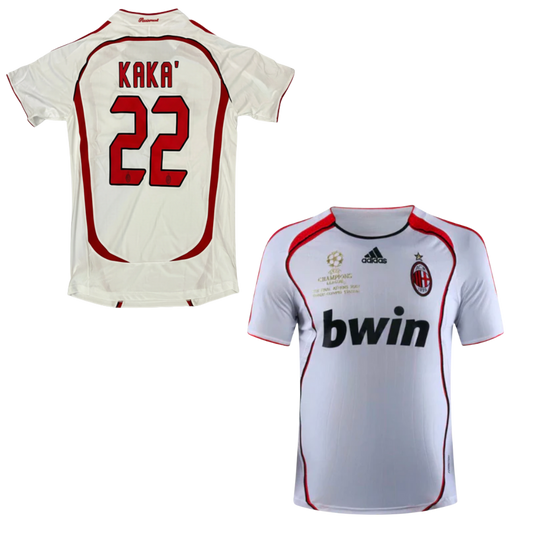 MAILLOT RÉTRO AC MILAN EXTÉRIEUR FINALE CHAMPIONS LEAGUE 2006-2007 + KAKA 22