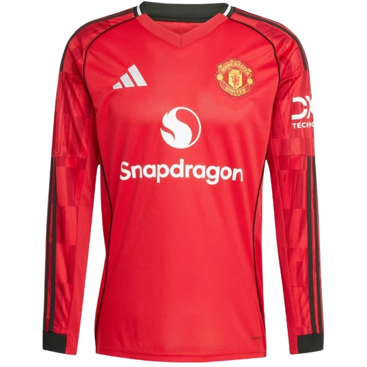 MAILLOT DOMICILE MANCHESTER UNITED MANCHES LONGUES 2025/26