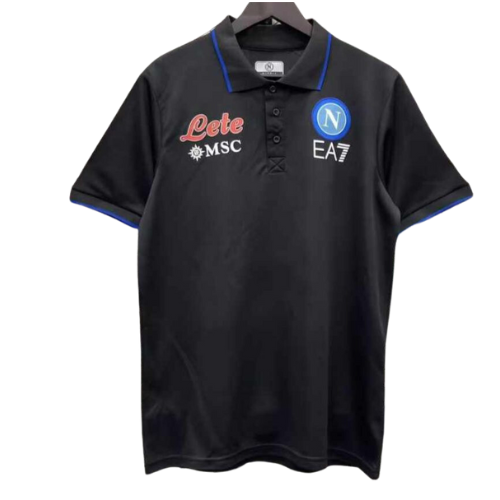 POLO MANCHES COURTES NOIRE NAPOLI 2023