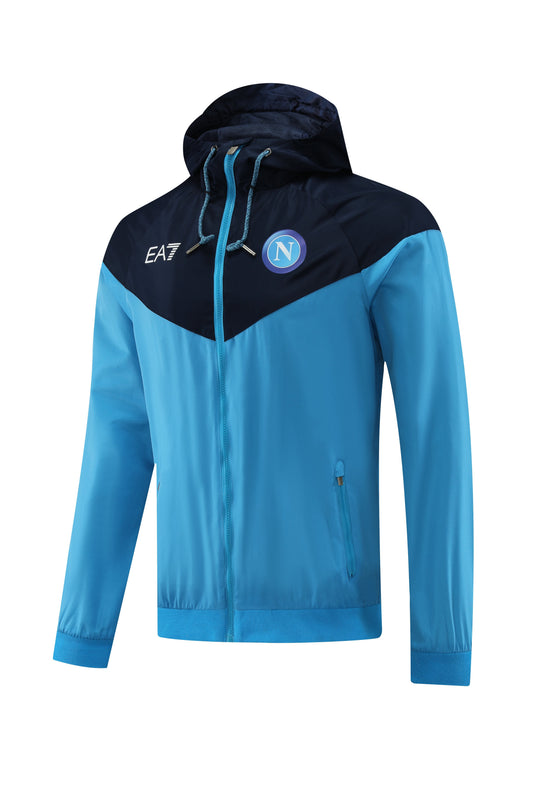 VESTE ZIPPÉE BLEUE À CAPUCHE NAPOLI 2022/23