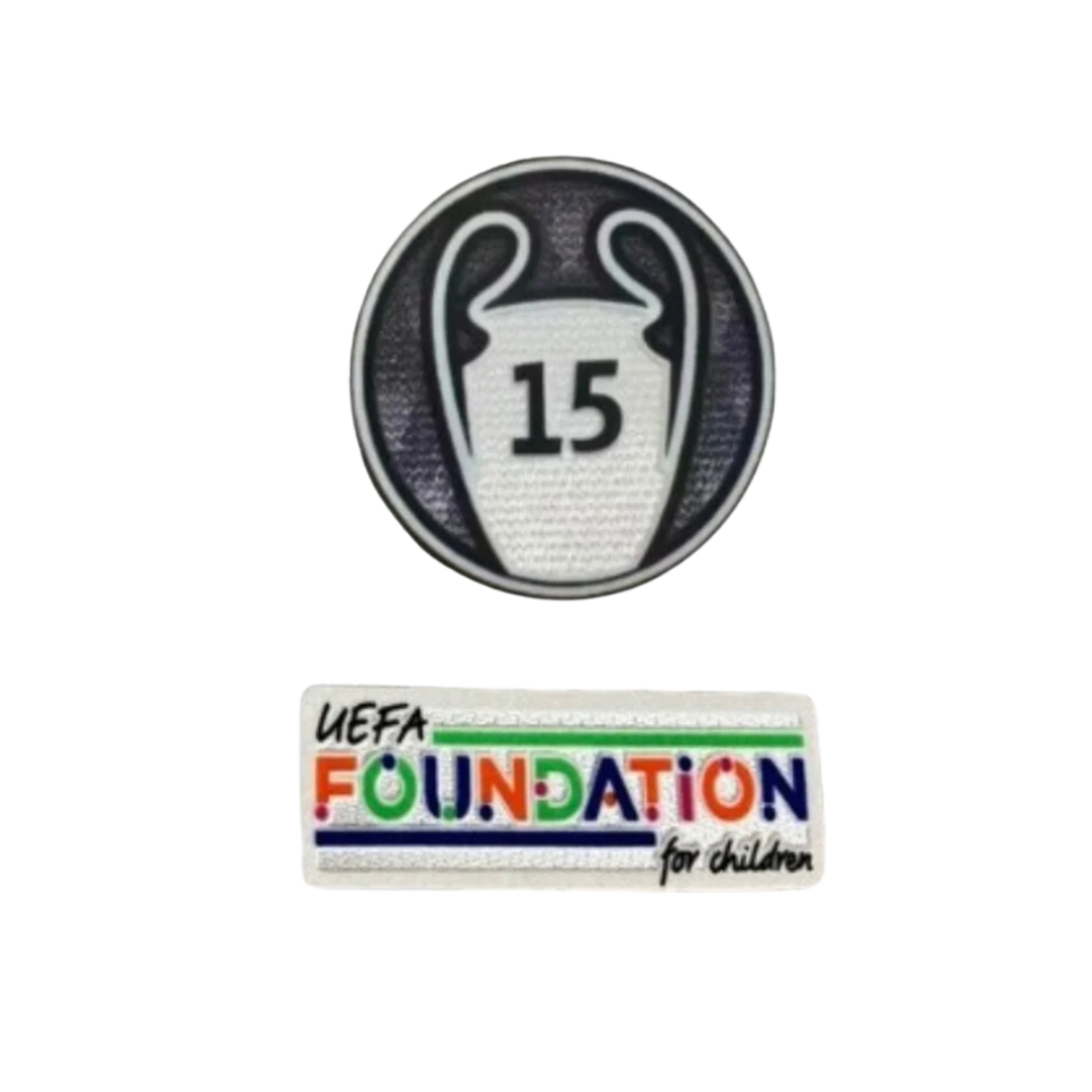 CHAMPIONS LEAGUE FOOTBALL PATCH SET REAL MADRID 2024 VAINQUEUR 15