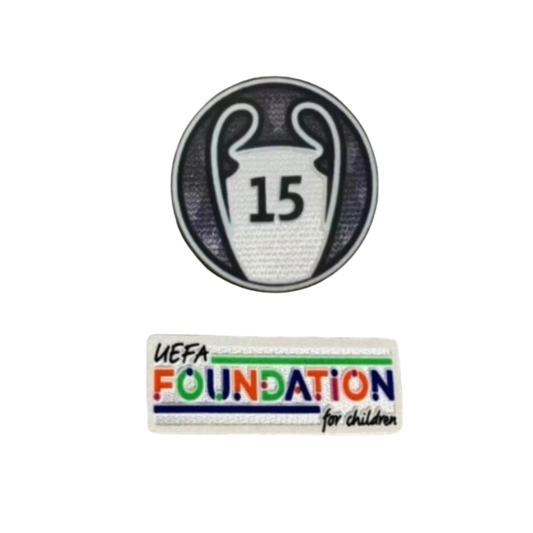 CHAMPIONS LEAGUE FOOTBALL PATCH SET REAL MADRID 2024 VAINQUEUR 15