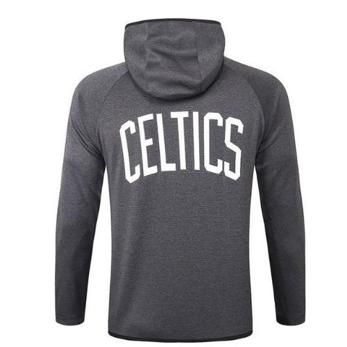 KIT VESTE ZIPPÉE À CAPUCHE + SURVÊTEMENT NBA GRIS CELTICS 2021/22