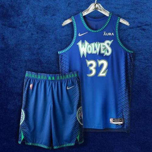 KIT NBA DÉBARDEUR + SHORT MINNESOTA TIMBERWOLVES CITY ÉDITION 2021/22