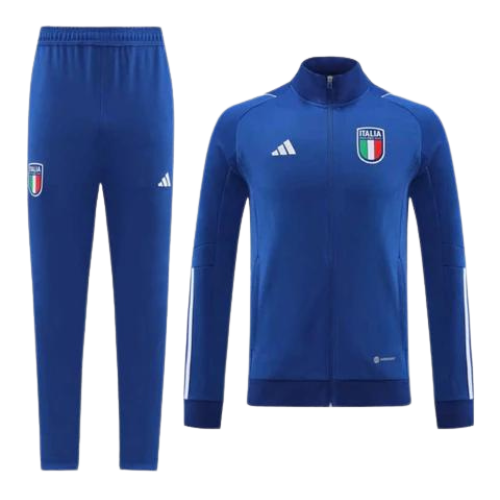 KIT VESTE À ZIP + SURVÊTEMENT 2022/23 ITALIE BLEU