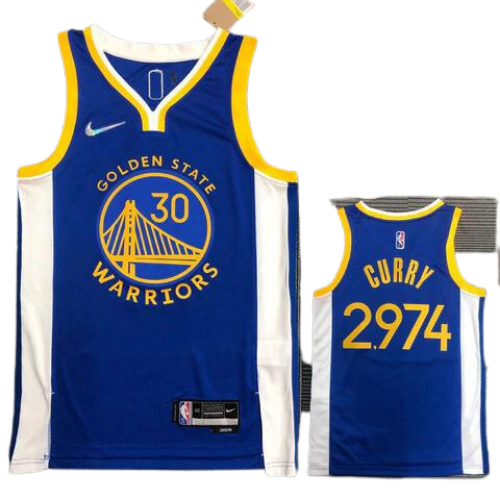 DÉBARDEUR NBA GOLDEN STATE WARRIORS BLEU "STEPHEN CURRY ÉDITION SPÉCIALE #2974" CITY ÉDITION 2021/22