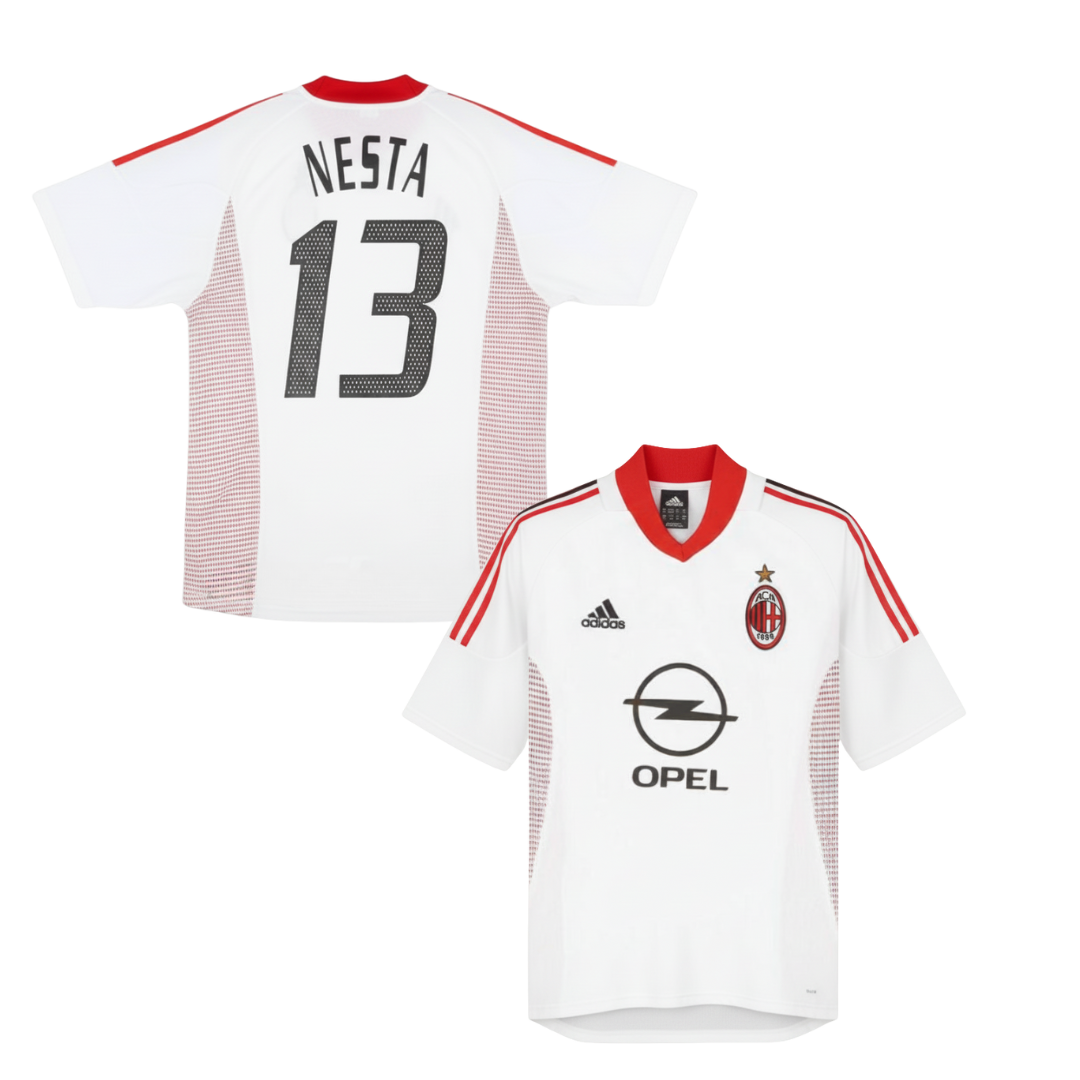 MAILLOT RÉTRO AC MILAN EXTÉRIEUR 2002-2003 + NESTA 13
