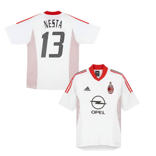 MAILLOT RÉTRO AC MILAN EXTÉRIEUR 2002-2003 + NESTA 13