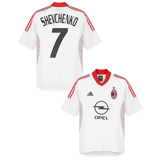 MAILLOT RÉTRO AC MILAN EXTÉRIEUR 2002-2003 + SHEVCHENKO 7
