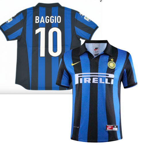 MAILLOT INTER RÉTRO DOMICILE 1998/1999 + BAGGIO 10