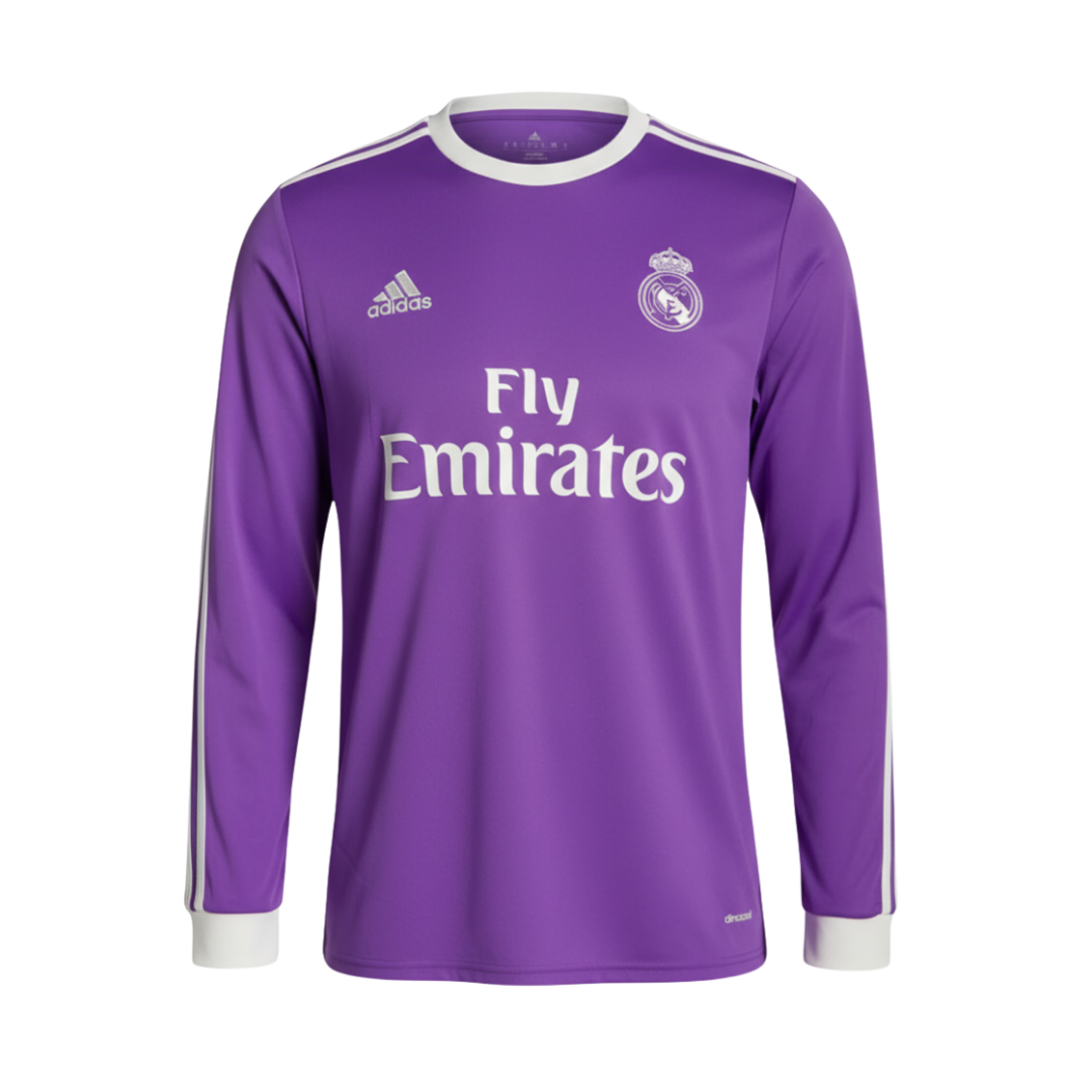 MAILLOT RÉTRO MANCHES LONGUES REAL MADRID EXTÉRIEUR 2016/17