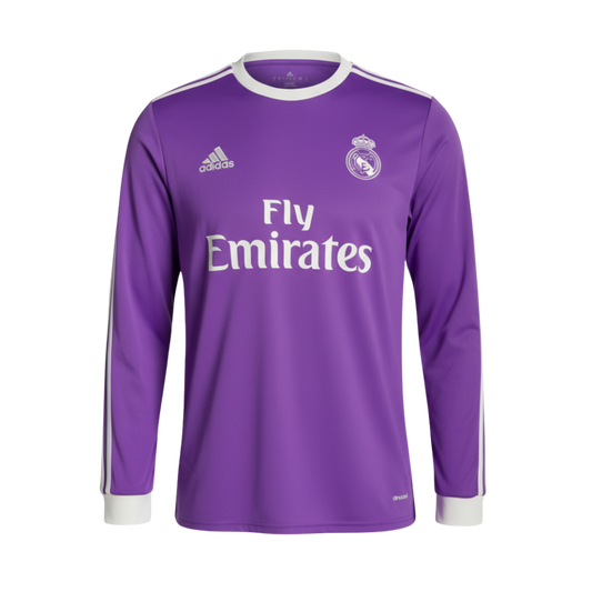 MAILLOT RÉTRO MANCHES LONGUES REAL MADRID EXTÉRIEUR 2016/17