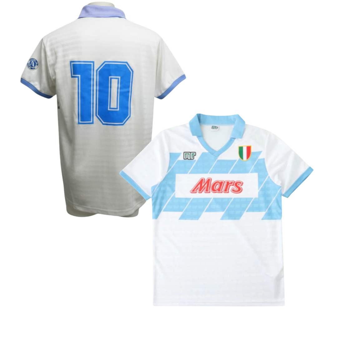 MAILLOT RÉTRO NAPOLI EXTÉRIEUR 1990-1991 + MARADONA 10