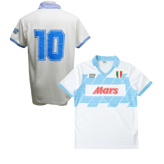 MAILLOT RÉTRO NAPOLI EXTÉRIEUR 1990-1991 + MARADONA 10