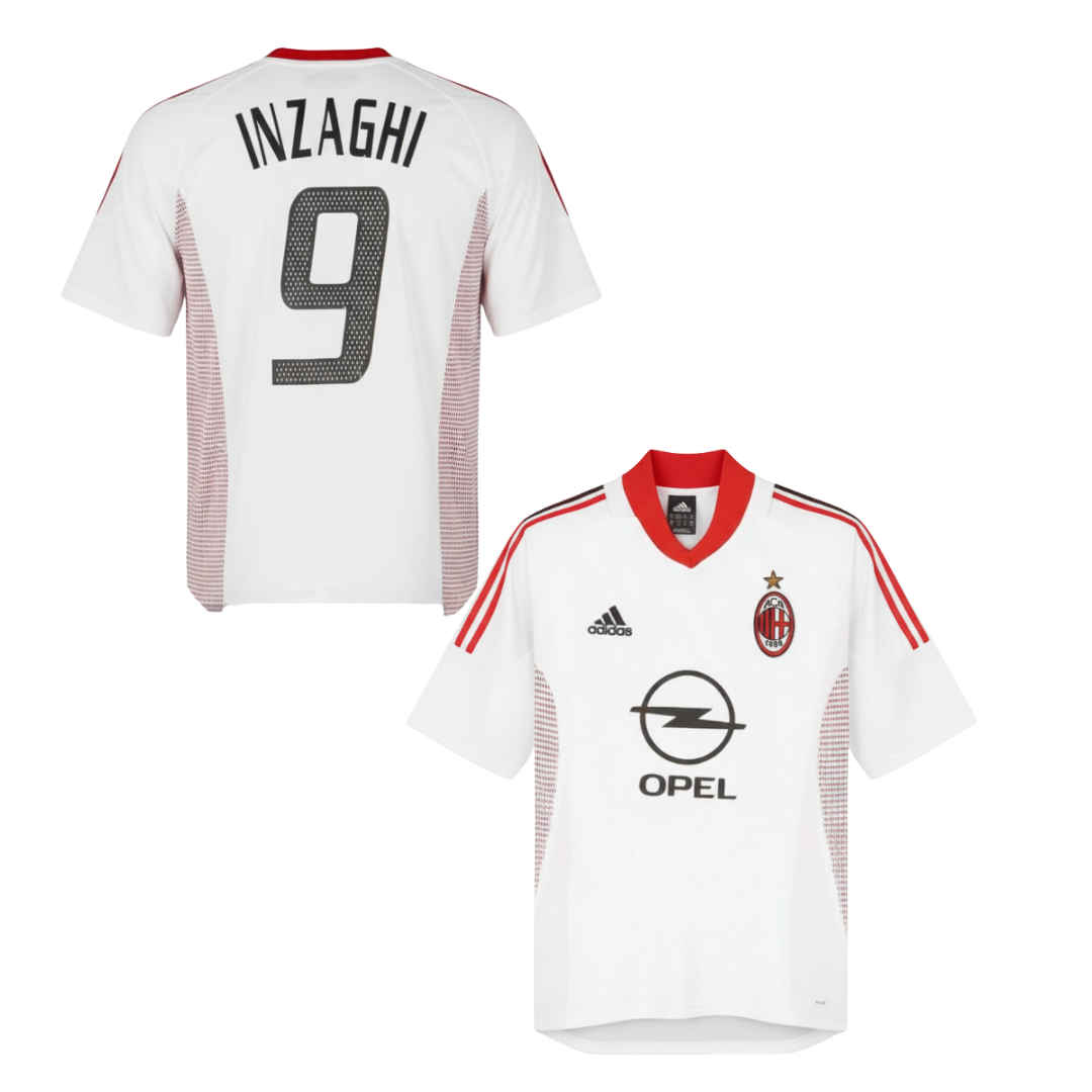 MAILLOT RÉTRO AC MILAN EXTÉRIEUR 2002-2003 + INZAGHI 9