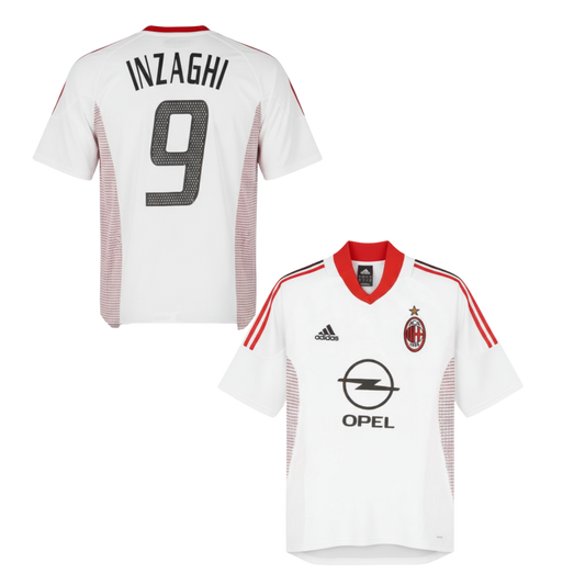 MAILLOT RÉTRO AC MILAN EXTÉRIEUR 2002-2003 + INZAGHI 9