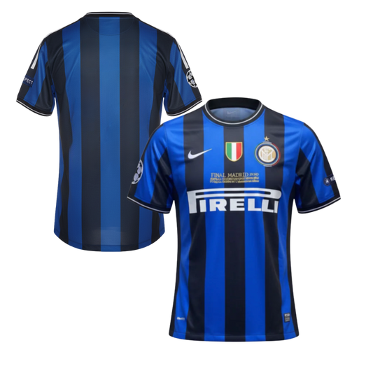 MAILLOT INTER RÉTRO TRIPLÉ 2009/2010 + TOUS LES PATCHES ET PERSONNALISATION INCLUS