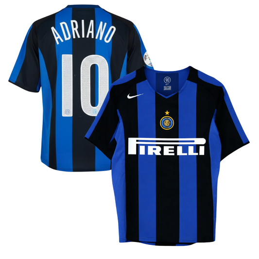 MAILLOT INTER RÉTRO DOMICILE 2004/2005 + ADRIANO 10