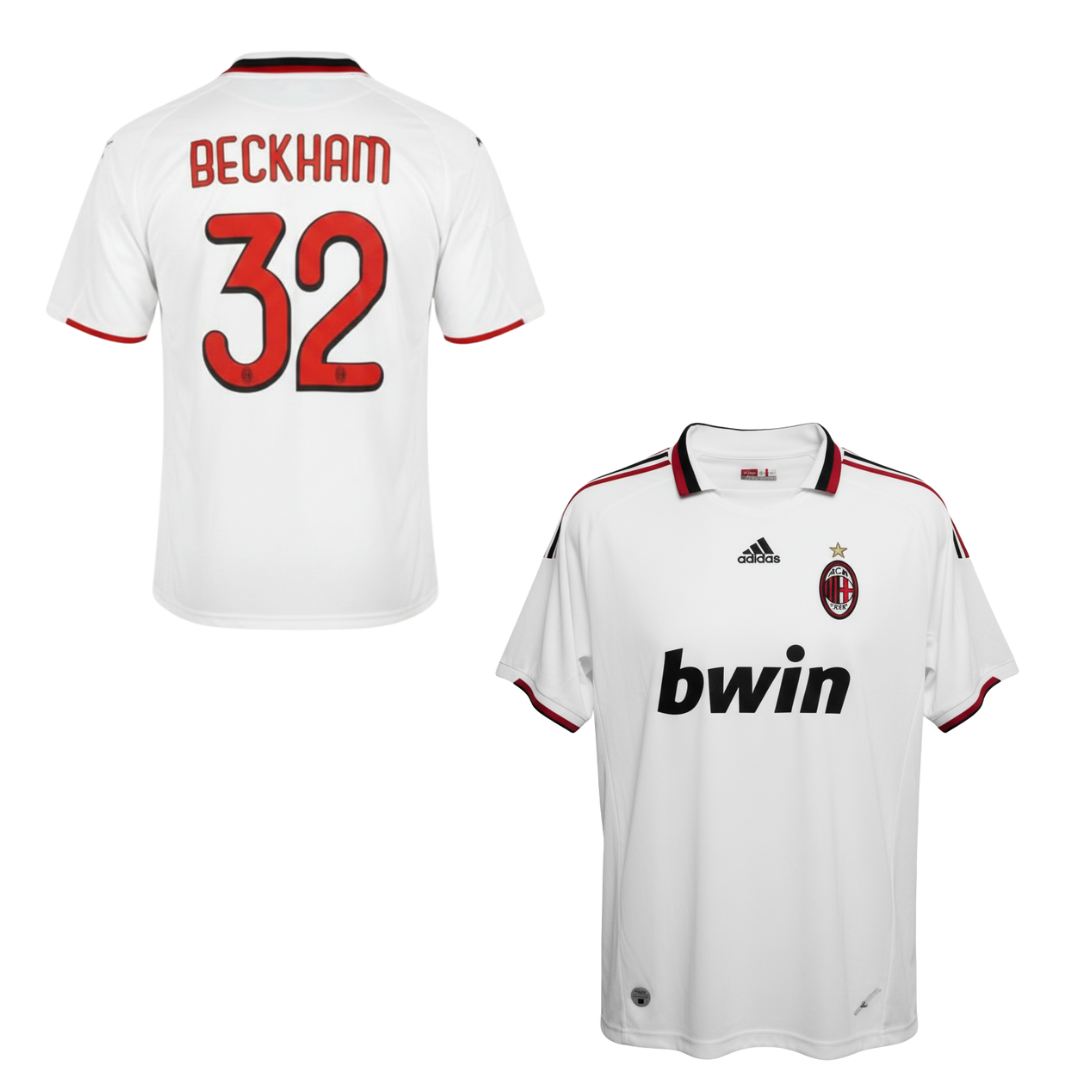 MAILLOT RÉTRO AC MILAN EXTÉRIEUR 2008-2009 + BECKHAM 32